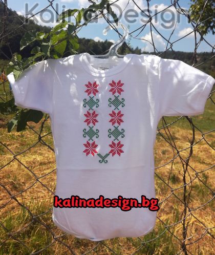 Бебешко боди с бродерия българска Шевица модел 2