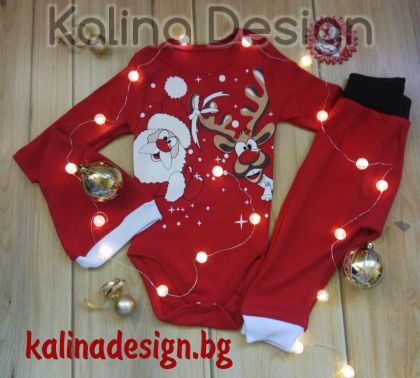 Комплект Бебешко боди, панталон и шапка