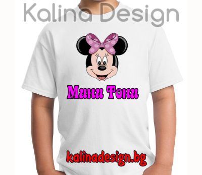Детска тениска с надпис Мини Тони