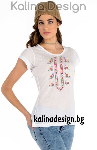 Дамска тениска с щампа Шевица