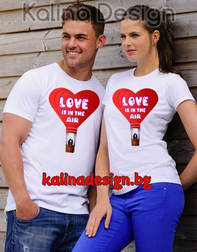 Комплект забавни тениски LOVE is in the AIR