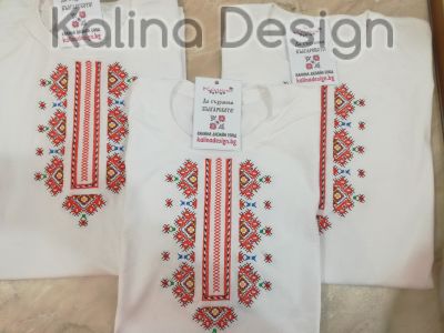 Тениска с бродерия българска Шевица от Разлог