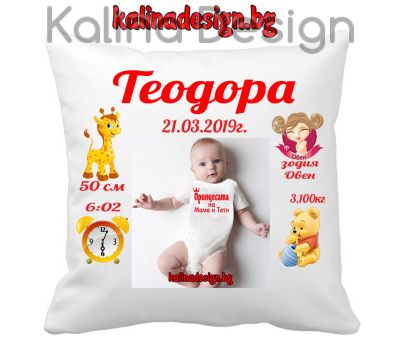 ПЕРСОНАЛИЗИРАНА ВЪЗГЛАВНИЧКА ВИЗИТКА С ДАННИ НА ВАШЕТО ДЕТЕ!!! - зодия Овен