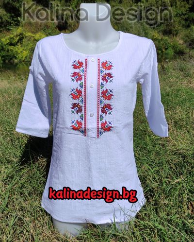 Дамска блуза с бродерия българска Шевица- модел 14