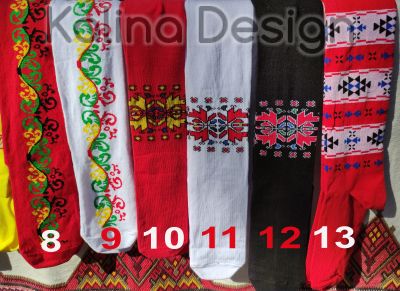 3/4 Чорапи с шевици и български фолклорни мотиви